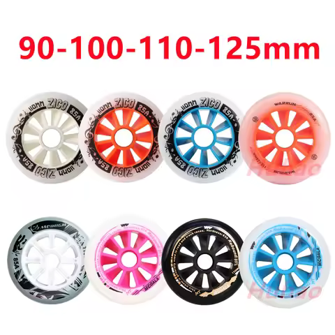 6/8 Pcs Inline Skate Wheels 90/100/110/125mm Speed Skates Wheel Professional Road Roller Skate Wheel