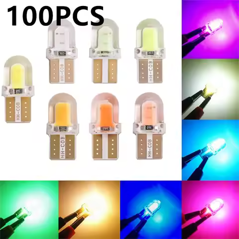 Wholesale 10/50/100PCS License Light Bulbs LED W5W T10 COB 4SMD Led Parking Bulb Auto Wedge Clearan