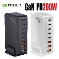 Infinity - Infinity T200W氮化鎵8 Port GaN 200W USB充電器 (黑色)