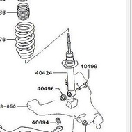 Front Shock Absorber TRITON Mitsubishi Genuine From The Center Code 56110W000P