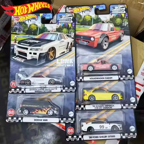 Hot Wheels GJT68 Wind And Fire Wheel Boulevard 17 Blvd Alloy Car Model Nissan Skyline Gtr34 Volkswag