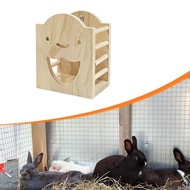 [szxmkj2lp] Wooden Hay Feeder for Rabbits, Small Animal Feeding Stand, Cage Accessories, Feeder, Hay