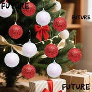 HL-FUTU 3Pcs Christmas Glitter Balls,  Year Gold Sparkling Christmas Ball Ornaments, Christmas Balls