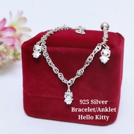 Pure Silver 925 Bracelet Anklet for Kids L18cm Ab252 Gelang Kaki Gelang Tangan Budak 925小孩手链脚链 origi