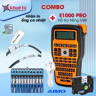 COMBO E1000 Pro stamp printer + 3 rolls of heat shrink labels (6mm,9mm,12mm) - Free 1 roll of 12mm l