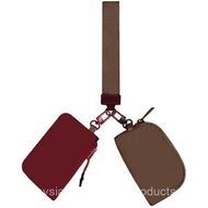 Mini Dual Pouch Wristlet Portable Wallet, Women Zip Around Wristlet Mini Coin Purse, Coin Pocket Wal