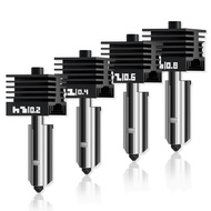 4-Pack Bamboo Lab H2/P2S Hotend untuk Pencetak 3D H2S/H2D/H2C/P2S, Pemasangan Nozel Keluli Keras Tuk