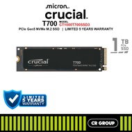 Crucial T700/T710 PCIe Gen5 NVMe M.2 SSD  - 1TB/2TB (5Yrs Crucial Warranty)