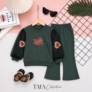 TAFA DARK GREEN LACE BOTCUT GIRL