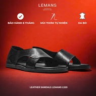 LS20.2 - LEMANS cowhide sandals, fragrant rubber sole, youthful adjustable strap design,