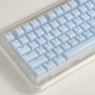 Blue Jelly Keycaps 136 Keys OEM Profile PC PBT Letter Light Transmission Creative Blue Jello Crystal