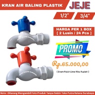 [ 24 Pcs ] JEJE Plastic Propeller Model Water Faucet Size 1/2" and 3/4" / Plastic Water Faucet Dozen