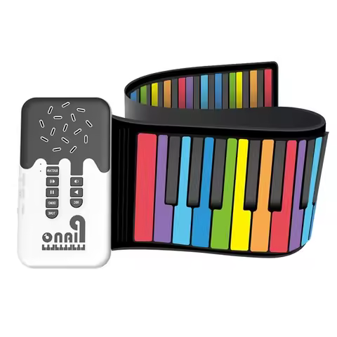 SYDS 49 Keys Digital Keyboard Flexible Roll Up Piano With Loud Speaker Electronic Hand Roll Piano Fo