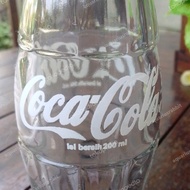 botol coca cola kaca logo putih