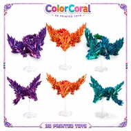 ColorCoral 3D Printed Magic Wing Dragon Movable Joint Fidget Toy Rotatable Articulated Office Deskto