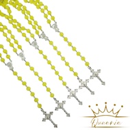 Prayer & Rosary Sheet Package 77x Our Father | Prayer Necklace | Rosary Beads Yellow