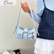 [Verne.my] Goth Punk Style Bag for Women Girl Y2k Star Shoulder Bag PU Leather Trendy with Goth Chai