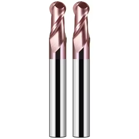 Ball Nose End Mill HRC62 Tungsten Carbide Cutter CNC Router Bit R0.5 R0.75 R1,R1.25 R2 R3mm -R10mm 2