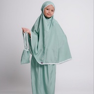 Elzatta Koleksi Mukena Anak Adem Bahan Rayon Silk Warna Pastel Polos Reysha