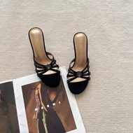 New Style Rhinestone High Heel Sandals - 7cm Heel Height