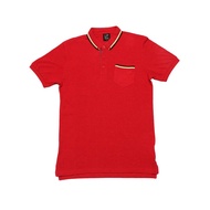 RENOMA Red with Collar Stripes Polo Tee 100% COTTON