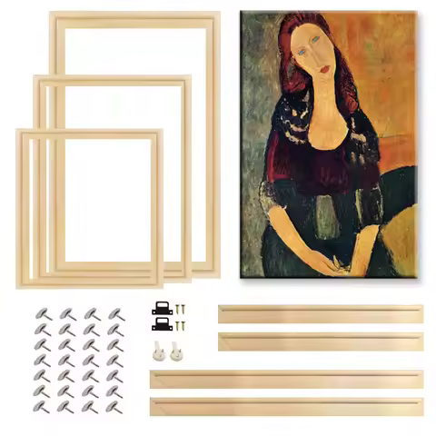 35x45 40x50cm Natural Wooden Picture Frame For Wall Canvas Frame Diamond Painting Frame Picture Post