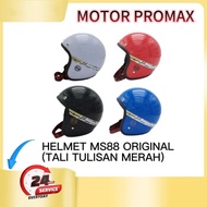 100% ORIGINAL MS88 HELMET 🔥TALI TULISAN MERAH🔥SAFETY HELMET TOPI MOTOR MS 88 SGV BKP MHR