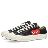 【斷碼清貨】 CDG PLAY x Converse 1970s Chuck 70 Vintage Canvas Black 黑色 1970