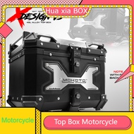 MOKOTO 45L ALLOY TOP BOX XDESIGN V5 WITH BACKREST FOR UNIVERSAL WITH BACK REST MOTORCYCLE 1PC