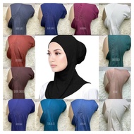 Inner Neck Tudung Inner Ninja Muslimah Inner Leher Berdagu Anak Tudung Inner Warna Hitam Putih