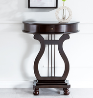 American Solid Wood Console Tables Minimalist Semicircle Console against the Wall Decoration Table E