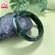 SC8 Baceda Natural Crystal Natural Green Agate Moss Agate Bangle for women with certificate and gift