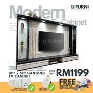 Install Free 8ft Hanging Tv Cabinet / 75Inch Tv Max / Tv cabinet /Kabinet Tv Gantung / Kabinet / Dow
