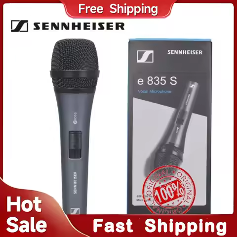 Original Sennheiser E835S Dynamic Vocal Microphone Cardioid Mic with On-Off Switch for Stage Karaoke