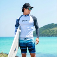 【100%-original】 Sailbee Protection Rashguard Men Long Sleeve Swimsuit Mens Swim Rash Guard Quick Dry Surf Driving Shirt For Swimming Clothes