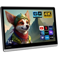 14 Inch 4K Video Android Portable Car TV Headrest Monitor Tablet for Back Seat with WiFi Bluetooth, 