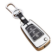 [HOT] Alloy Leather Car Key Case For Great Wall Haval Hover H1 H3 H6 H2 H5 C50 C30 3 Buttons Folding Keychain Remote Control Cover