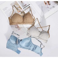 Sports Bra Cross Strap Fashion Sports Bra Thin Foam Bra Without Wire Size 32-38 Cup B Elastic Bra Se