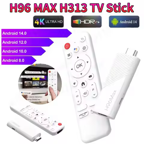 H96 Max Android 14.0 TV Stick 4K Smart TV Box WIFI BT5.0 TV Stick 2GB 8GB/2GB 16GB Android TV Stick