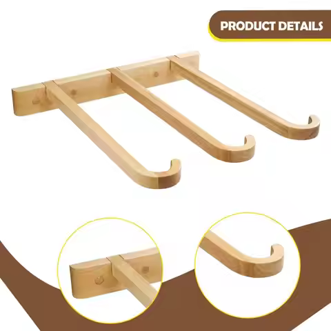 Surfboard Rack Wall Mount Gear Organizer Wooden Display Stand for Garage Studio Room Home Space Savi