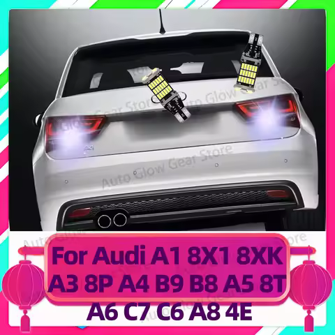 2pcs LED Reverse Light Backup Lamp T15 W16W For Audi A1 8X1 8XK A3 8P A4 B9 B8 A5 8T A6 C7 C6 A8 4E 