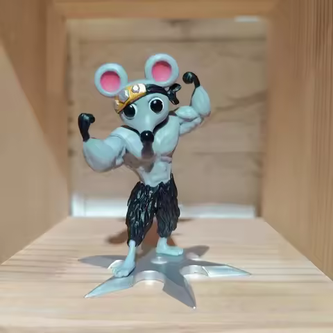 Anime Muscle Mouse Figurine For Children About 8cm Animal-Like Muscle Mouse Model Ornament Boxed Fig