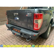 Ford Ranger T6 T7 T8 2012-2021 Option Rear Bull Bar Bumper Matt Black Metal Steel