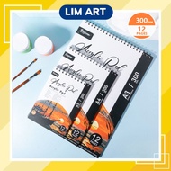 Drawing book, acrylic drawing paper, Acrylic Pad oil painting size A3/A4/A5 300gsm 12 sheets