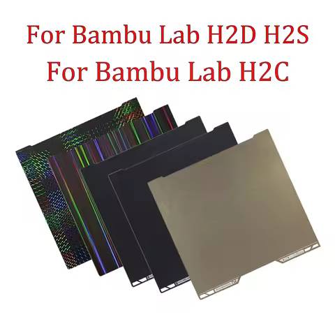 For Bambu Lab H2D Build Plate H2S H2C Bed Double Sided Printing PEI Spray Magnetic Spring Steel Film