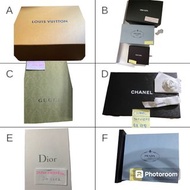 《清貨大減價》 名牌 包裝 禮盒 禮物盒  box gift box Dior Gucci Prada Chanel LV Louis Vuitton  Miu miu hermes