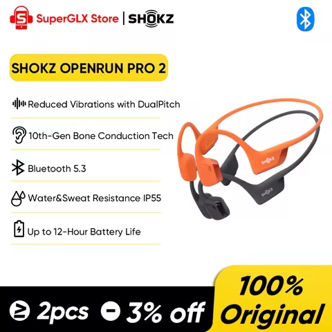SHOKZ OpenRun Pro 2 S820 Bluetooth Earphones IP55 Waterproof Bone Conduction Headphones Music Sports