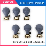 Nickel-Plated 6Pcs Chest Electrode Suction Cup Bulb Ecg/Ekg Ball Electrode For CONTEC ECG Hine EKG