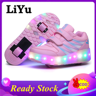 XS1106LiYu Giày Đèn LED Trẻ Em Heelys Giày Trượt Patin Hai Bánh Phát Sáng Giày Trượt Patin Ngoài Trờ