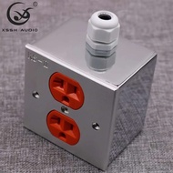 Audio accessories US 3 Pins Plug Power Connector Outlet Hi-end DIY HIFI Brass Pated Gold 20AMP 20A 1